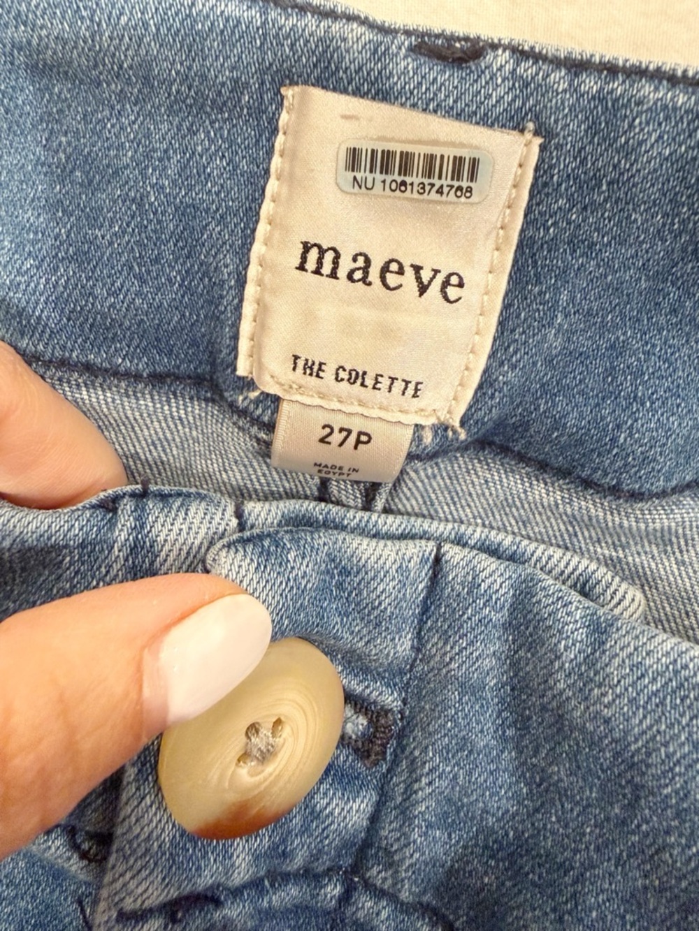 ANTHROPOLOGIE MAEVE The Colette Cropped High Rise Denim Jeans size 27 Petite - Picture 4 of 7